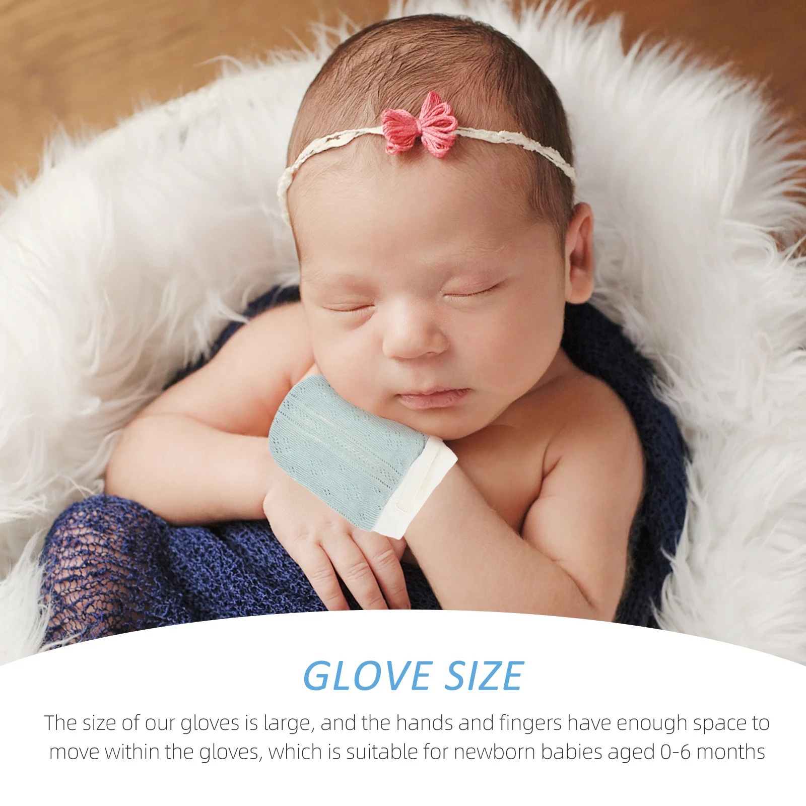 

3Pairs Baby Anti-Scratch Mittens Soft Cotton Infant Gloves Protective Newborn Gift Toddler Hands Cover Baby Mitten