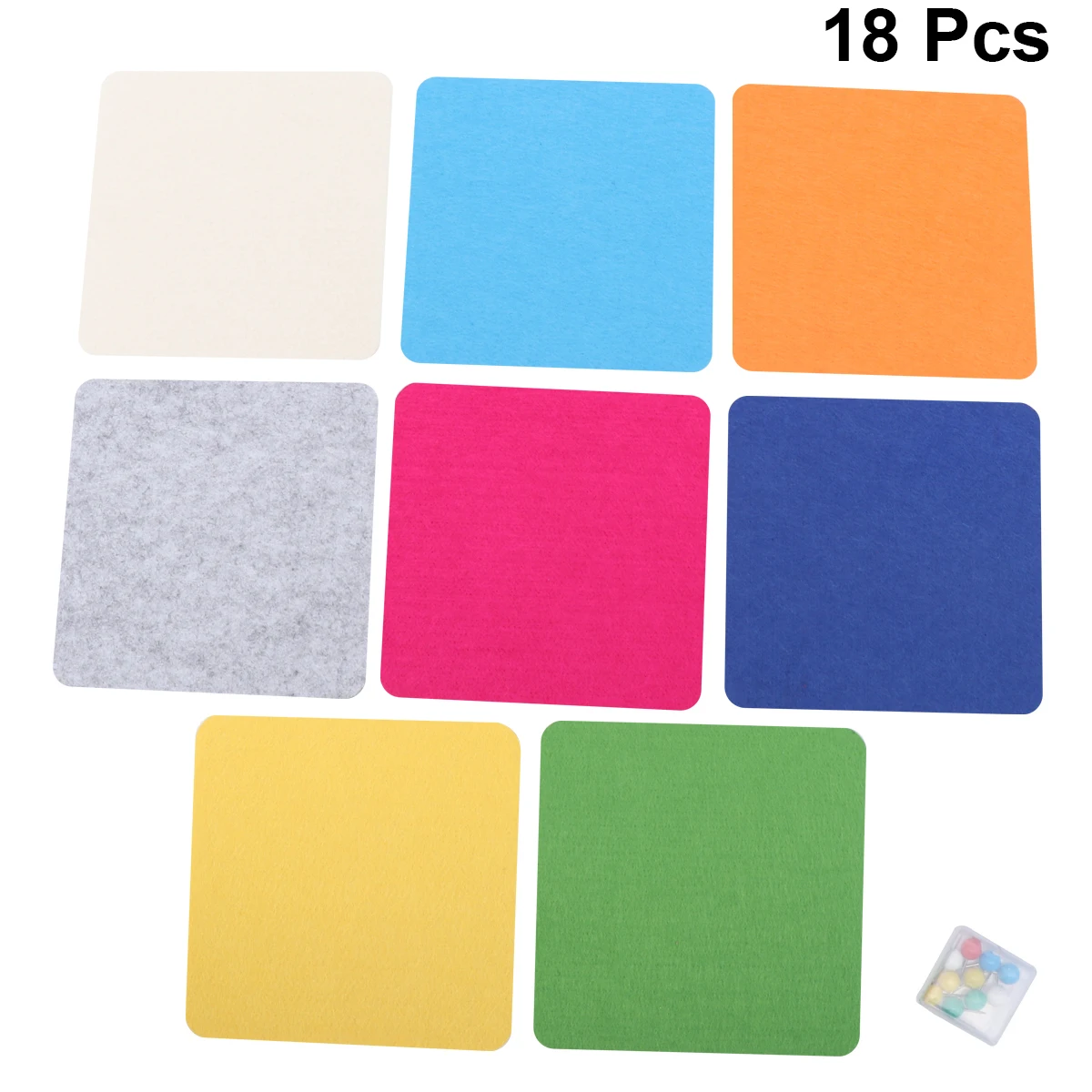 

8 Pcs Square EVA Board Wall Stickers Decorative Creative Notice Ceramic Tile Felt Classroom Wooden Memo