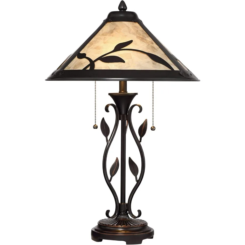 Feuille Rustic Farmhouse Vintage Style Table Lamp 23.75