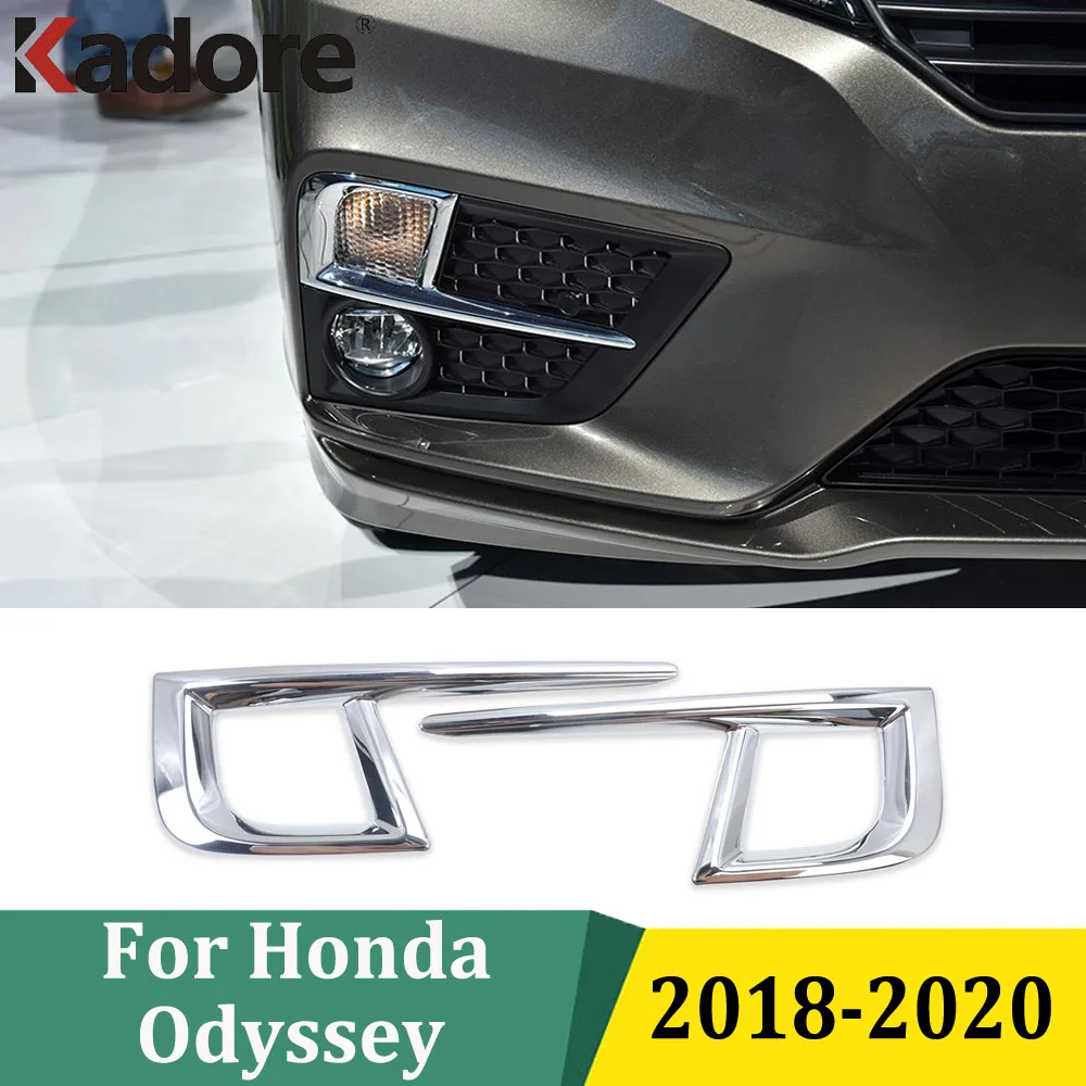 

For Honda Odyssey 2018 2019 2020 ABS Chrome Front Foglight Fog Light Fog Lamp Cover Trim Car Exterior Accessories