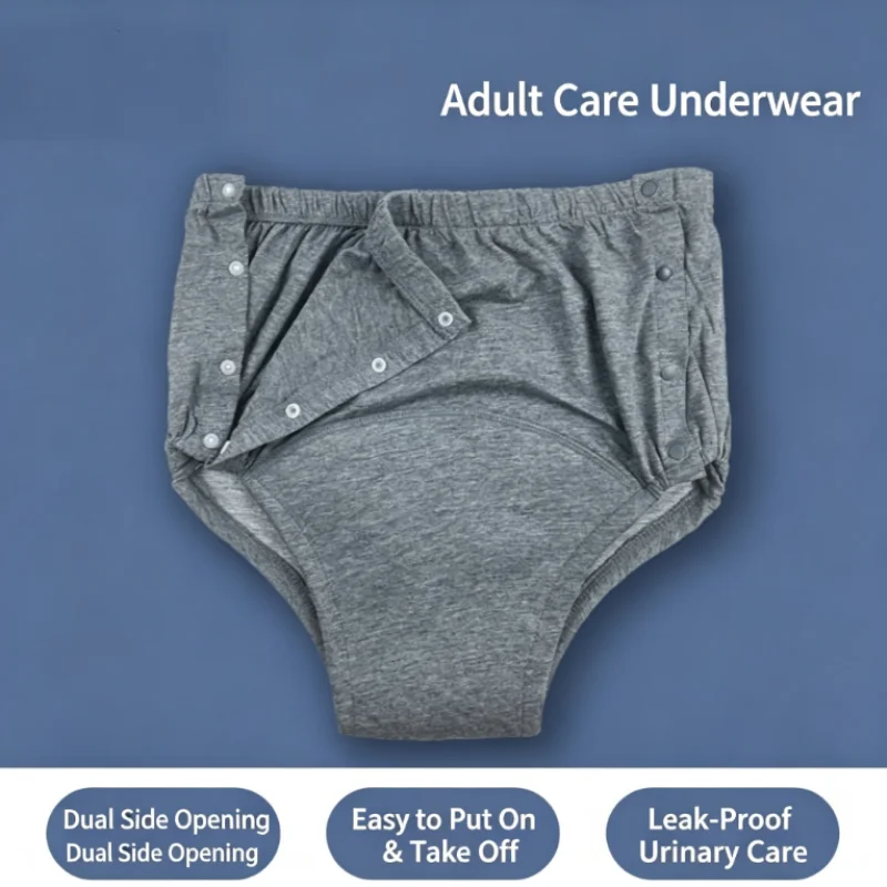 Elderly Urineproof Underwear Men Women Bedridden Adult Breathable Shorts Washable Urine Isolation Care Gadget Soft Elastic