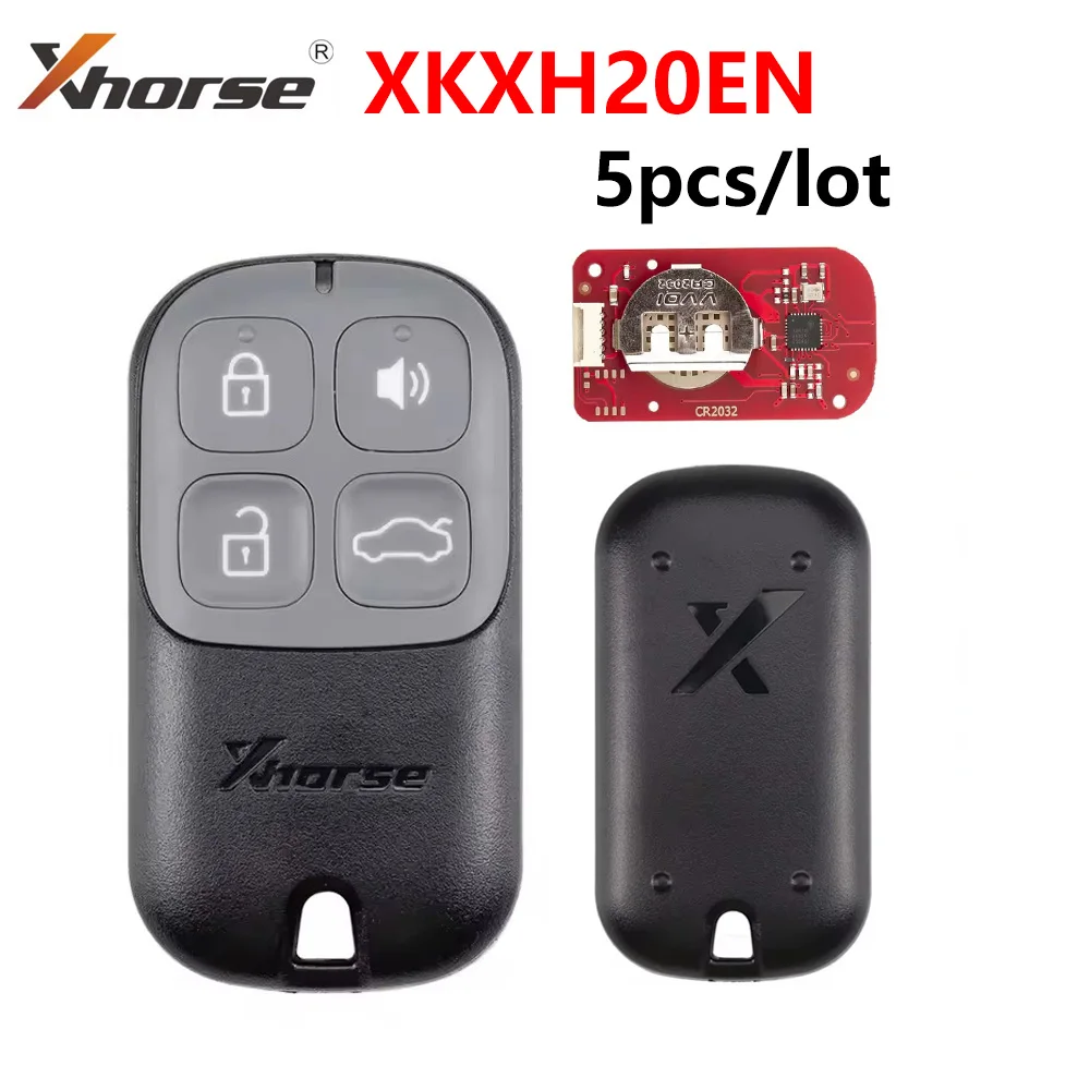 

Xhorse XKXH20EN 2nd Generation Garage Remote Key Black Color 4 Buttons 5pcs/lot