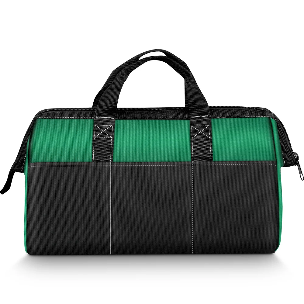 WINHUNT 大型ツールバッグ、男性用ヘビーデューティーツールバッグ、17.3インチ/44cm、グリーン、1680Dポリエステル、DIYや職人向け