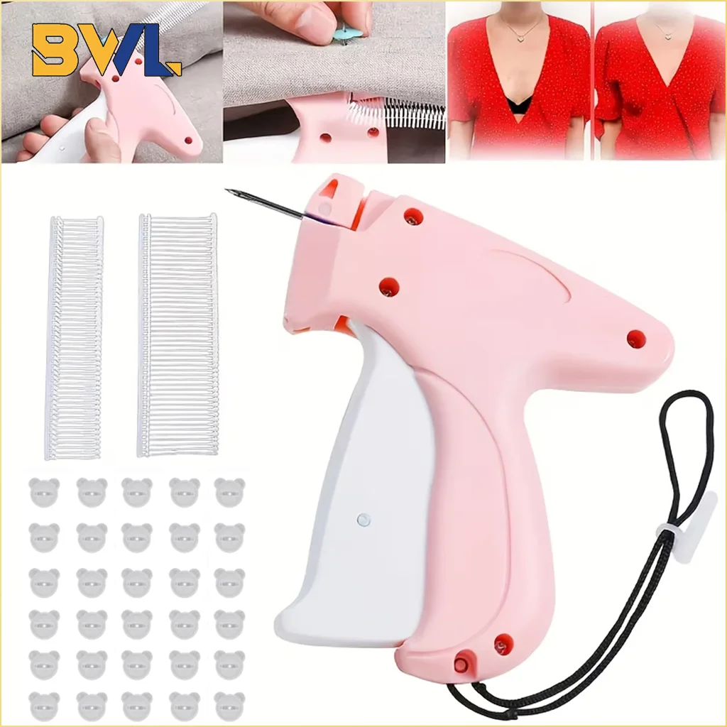 1PC Garment Label Gun Soft Silicone Pinless Snap Single Needle Sewing Gun Quilt Holder Hangtag Tool Non-Tracking Anti-Slip