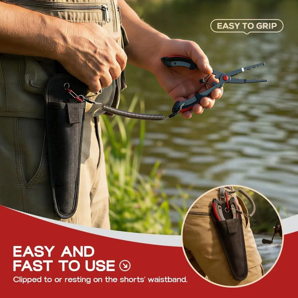 Stainless Steel Fishing Pliers Tool Multi-Functional Corrosion Resistant Fish Hook Remover Tool Non-Slip Grip