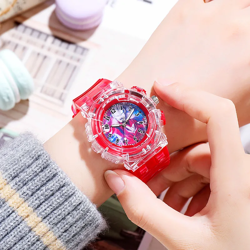 Disney Topolino Ragazze Orologi Cinturino in silicone Luce colorata Spiderman Studente Orologio al quarzo Infanti Regalo di compleanno