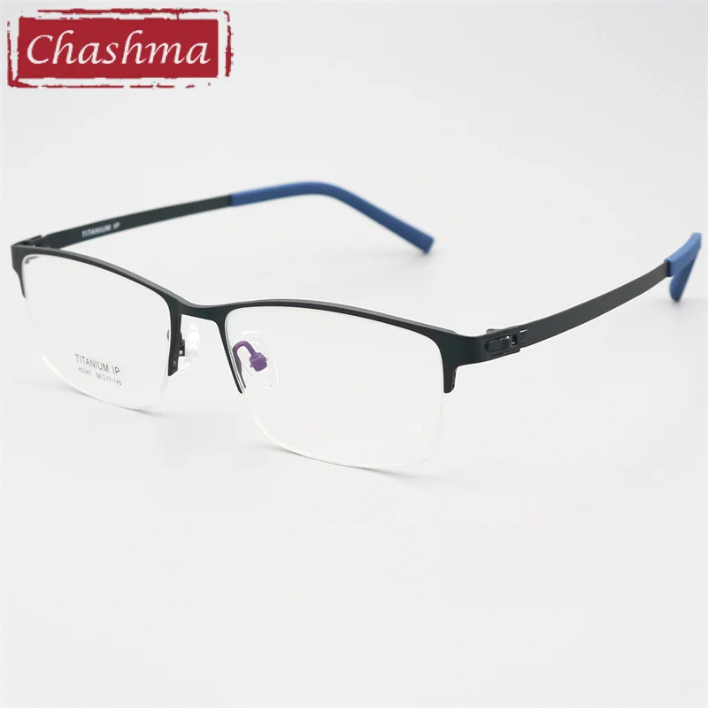 

Титановая оптическая оправа Chashma, ультратонкая гибкая безвинтовая мужская оправа для очков для мужчин, легкая полуоправа для линз рецептов