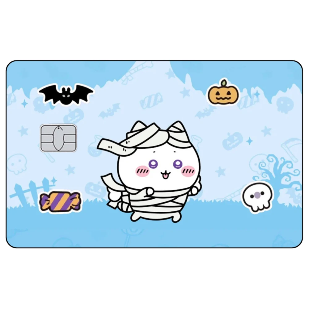 ملصق كارتوني لطيف لبطاقة الائتمان Hachiware ملصق Usagi غير لامع لـ VISA JCB وبطاقة Mastercard تزيين مقاومة للخدش