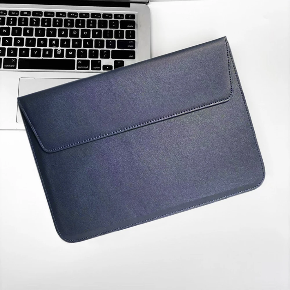 Personalisierte Laptop-Tasche aus PU-Leder für Damen und Herren, 13/15 Zoll, Englischer Computerständer, Computertasche – Detail 10