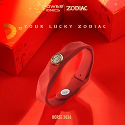 Power Ionics 2026 Horse CNY 12 Zodiacs Waterproof 3000 Anions Sports Fashion Bracelet Free Customs Engrave