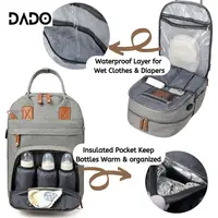 Sac à dos pour couches Sac à dos pour bébé Essentials Travel Tote Multifunction Waterproof with Changing Station Pad Stroller Straps Big for Mommy 3