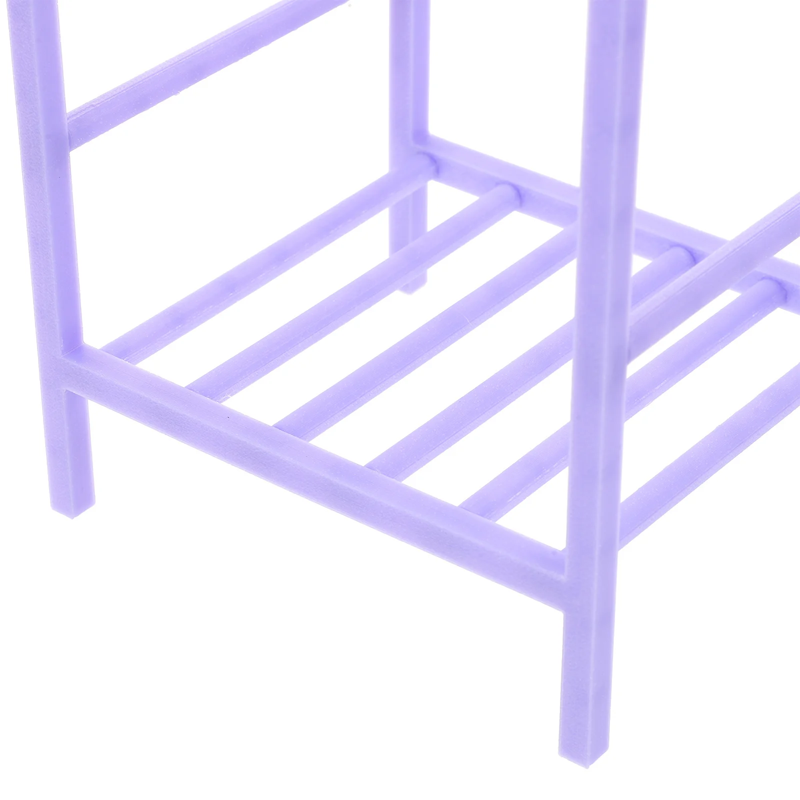 1Set Purple 30Cm Miniature Clothes Hanger Realistic Closet Organizer Dollhouse Wardrobe Furniture Accessory Clothes Rack