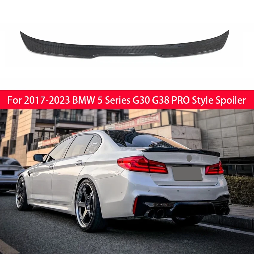 

For BMW 5 Series 2017-2023 G30 G38 F90 M5 525i 530i 540i 550i 520d 530d PRO Style Black Car Rear Boot Spoiler Rear Trunk Wing