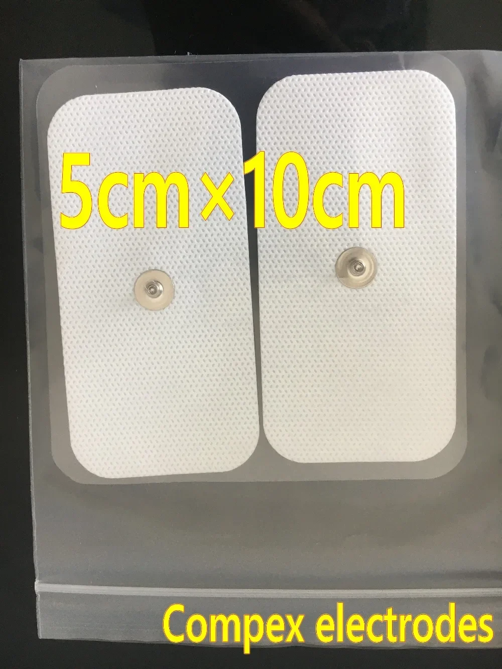 

10pcs replacement Rectangular large Electrodes pad for Tens EMS Compex Electrical Stimulator Dual Snap Electrodes - 2in x 4in