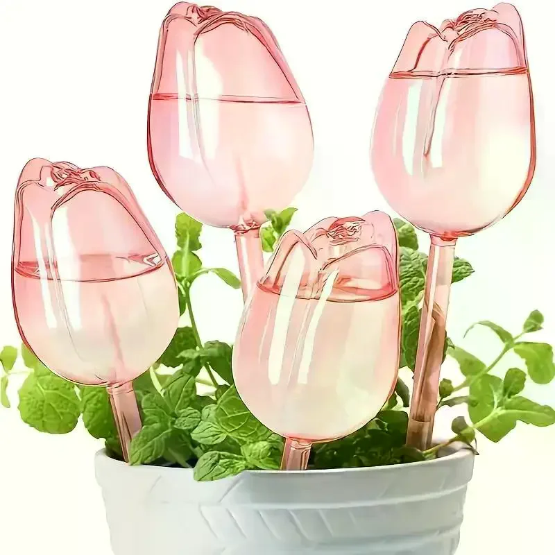 Stylish Plant Watering Solution Tulip Plant Watering Globes Self Watering Bulbs For Indoor Outdoor Plants Automatic Spikes