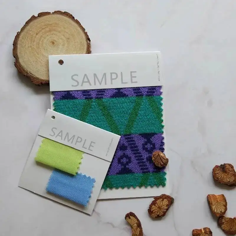 100pcs Fabric Sample Holder White Paper Textile Material Color Block Sample Display Card