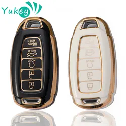 5 Button TPU Car Key Fob Case Cover For Hyundai i30 Ix35 KONA Encino Solaris Azera Grandeur Ig Accent Santa Fe Palisade Keychain