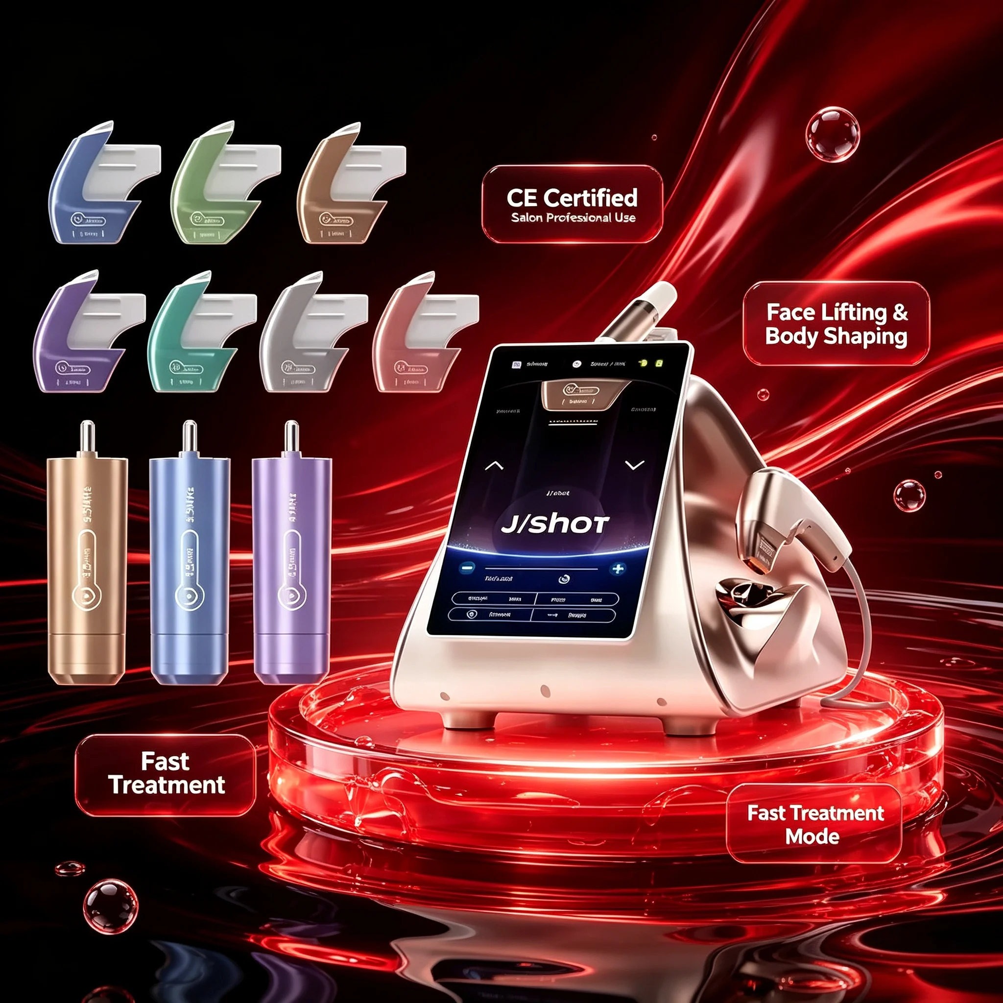 New Model Gold Rotating TT 12D Hifu Face Body Lift Skin Firming Anti-aging Skin Rejuvenation Firming Machine