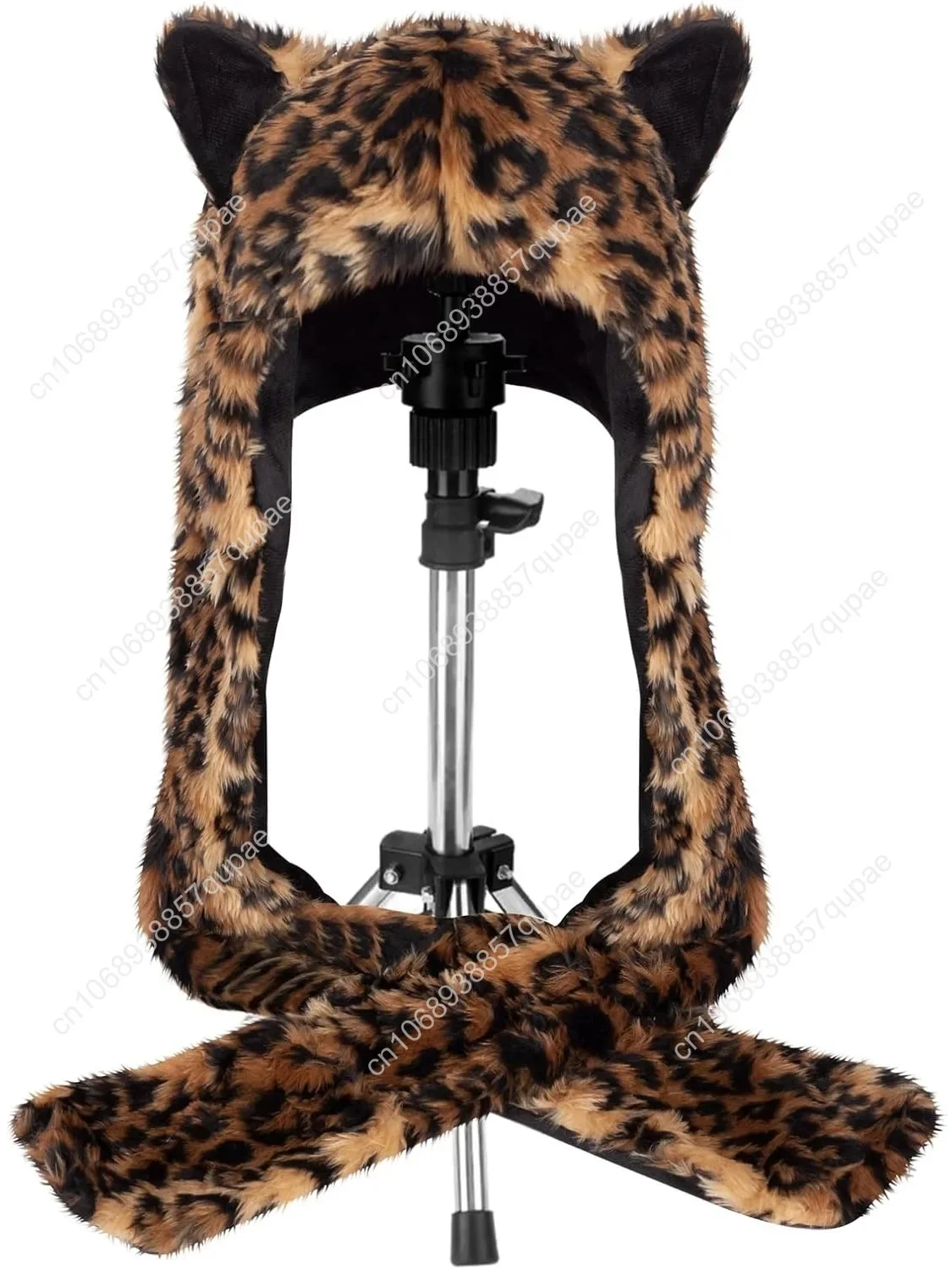 

ShellKingdom Plush Novelty Animal Hat,3 in 1 Function Faux Fur Full Animal Hood Hat Winter Warmer Cap