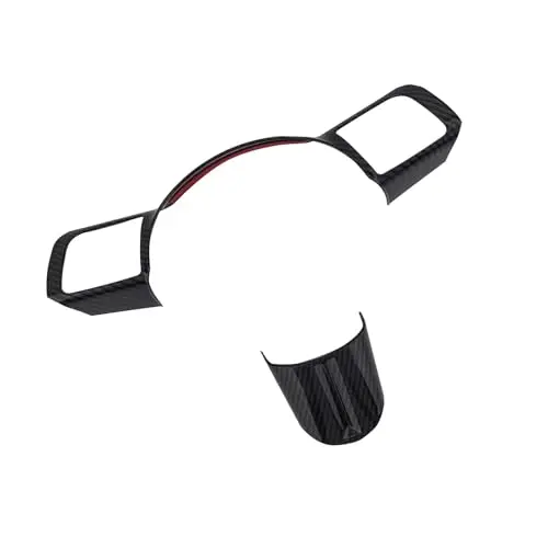 

Carbon Fiber Steering Wheel Button Panel Frame Cover For 2024 Hyundai Sonata DN8 – 2pcs Trim Protection Set