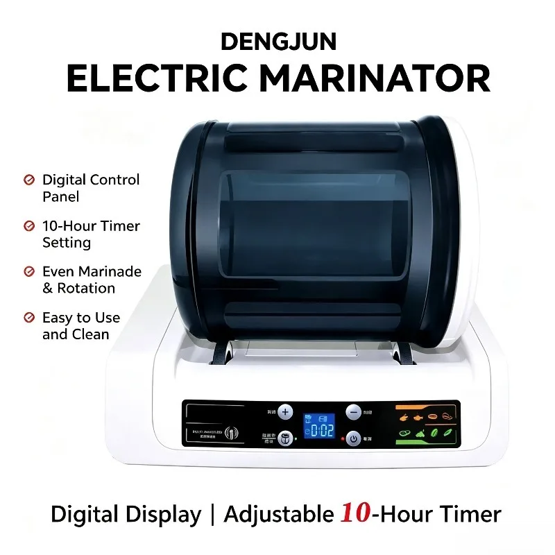 Electric Vacuum Meat Marinator Machine Timer Control Household Commercial Quick Food Pickling Tumbler Marinating Machine