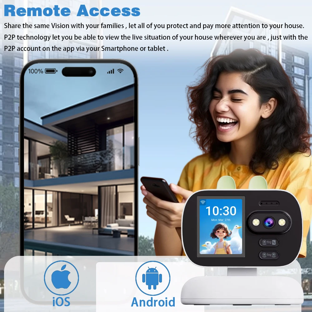 5MP MiniWiFi PTZ-bewakingscamera Indoor Home Security Babyfoon Cam Auto Tracking Kleur Nachtzicht Video-oproepcamera ﻿