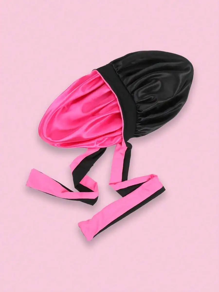 

Satin Sleep Bonnet With Drawstring For Curly Long Hair, Soft Comfortable Hair Cap