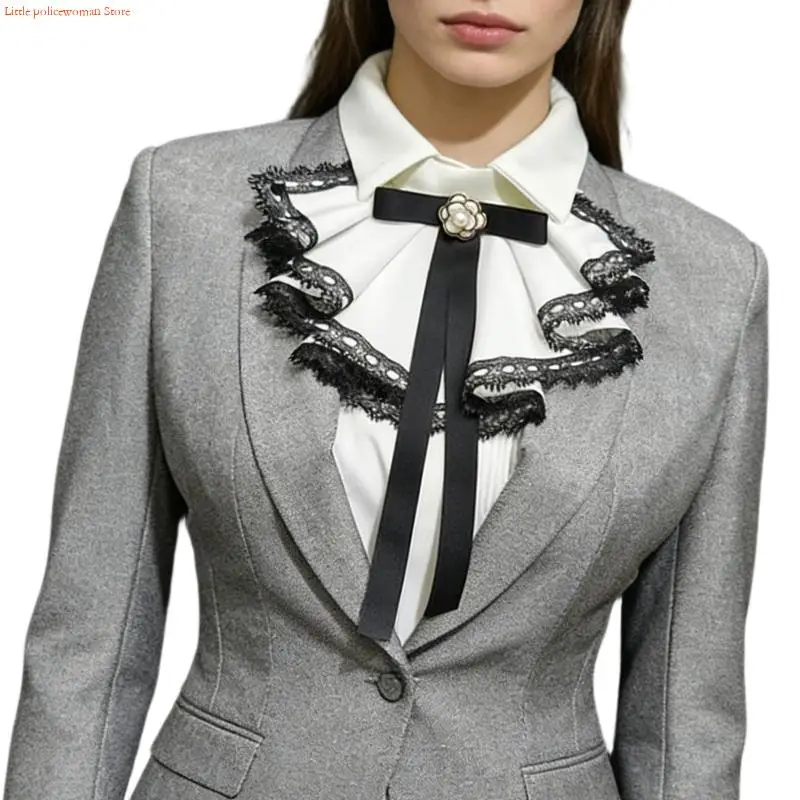 

F92D кружевной накладной воротник из эластичной ткани, удобные фотографы, декор с кружевной отделкой