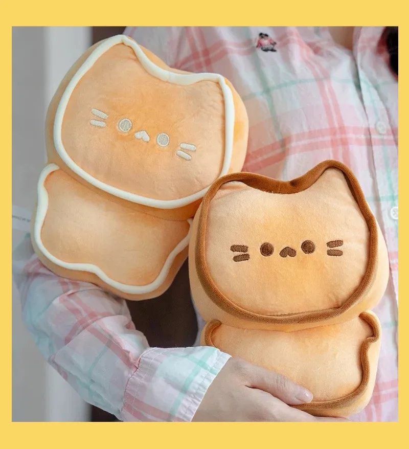 

Butter Cat Biscuit Pillow Caramel Toast Cat Plush Toy Children's Cloth Doll Pillow Doll