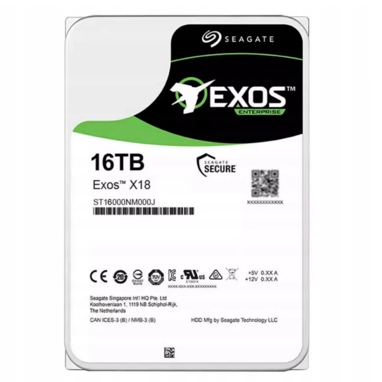 

Жесткий диск Exos X18 ST16000NM000J 16 Тб SATA III 3,5 дюйма, жесткий диск SATA 6 Гб/с 7200 об/мин 256 МБ кэш 3,5 дюйма, жесткий диск для корпоративного сервера ПК