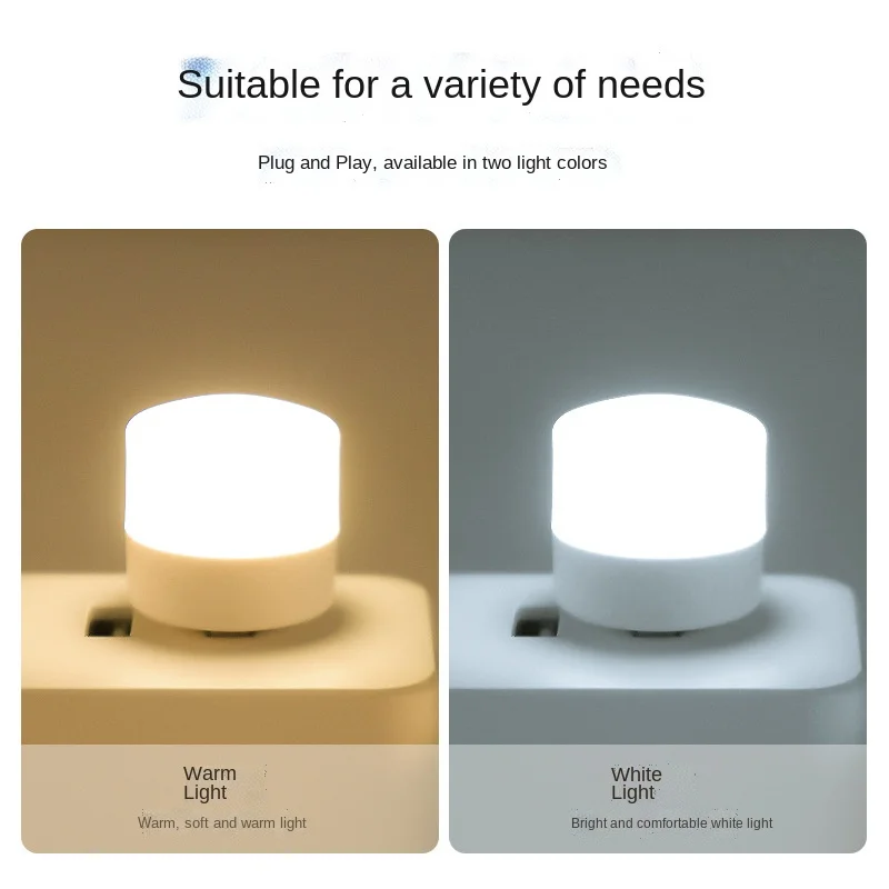 Plug In LED Night Lights Mini USB Light Eye Protection Book Reading Light Table Lamp for Power Bank PC Laptop Notebook Socket