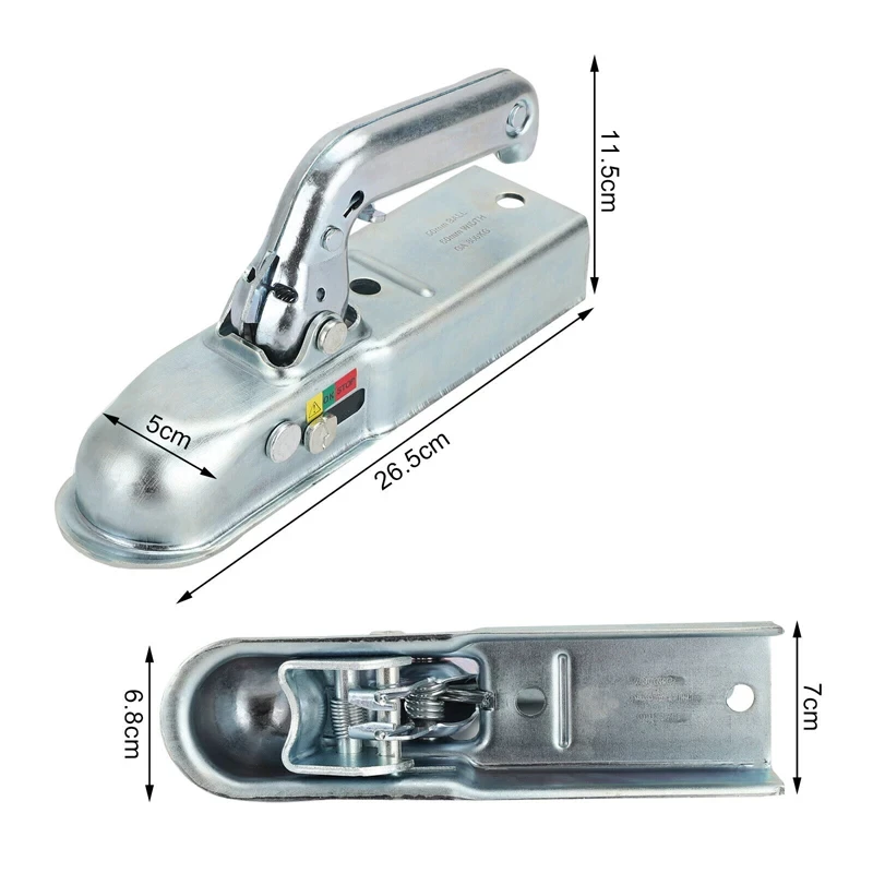 Universal Trailer Coupling Hitch 50mm Pressed Steel For Unbraked Trailers Upto 750kg Trailer Hitch Towing Coupler Mount