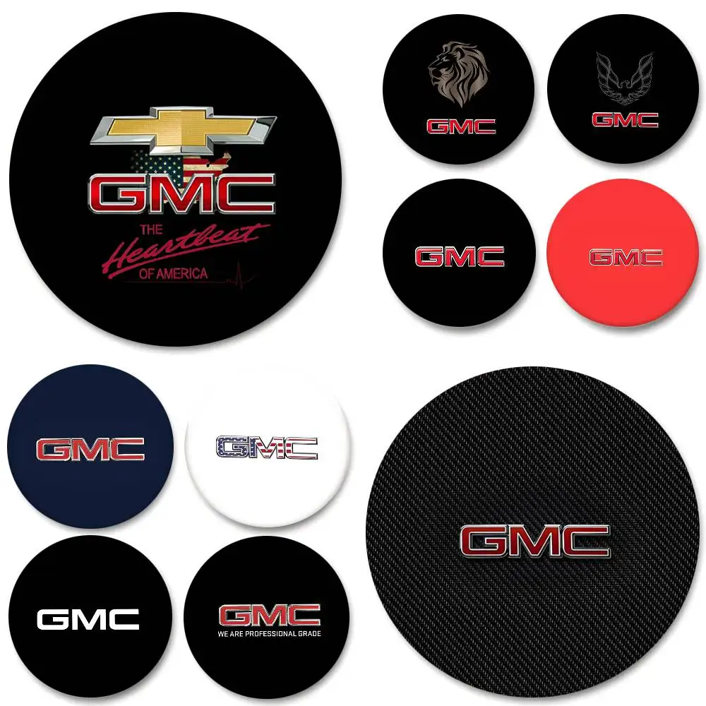 Car G-GMC LOGO Round Badge Creative Brooch Clothing Backpack Accessories Lapel Pin