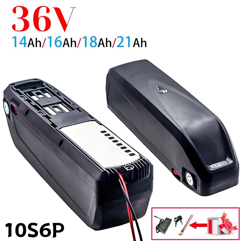 New upgrade 10S6P 36V 18Ah 21Ah Hailong 18650 Battery  Cells Pack Powerful Lithium Battery Built-in protection plate+charger