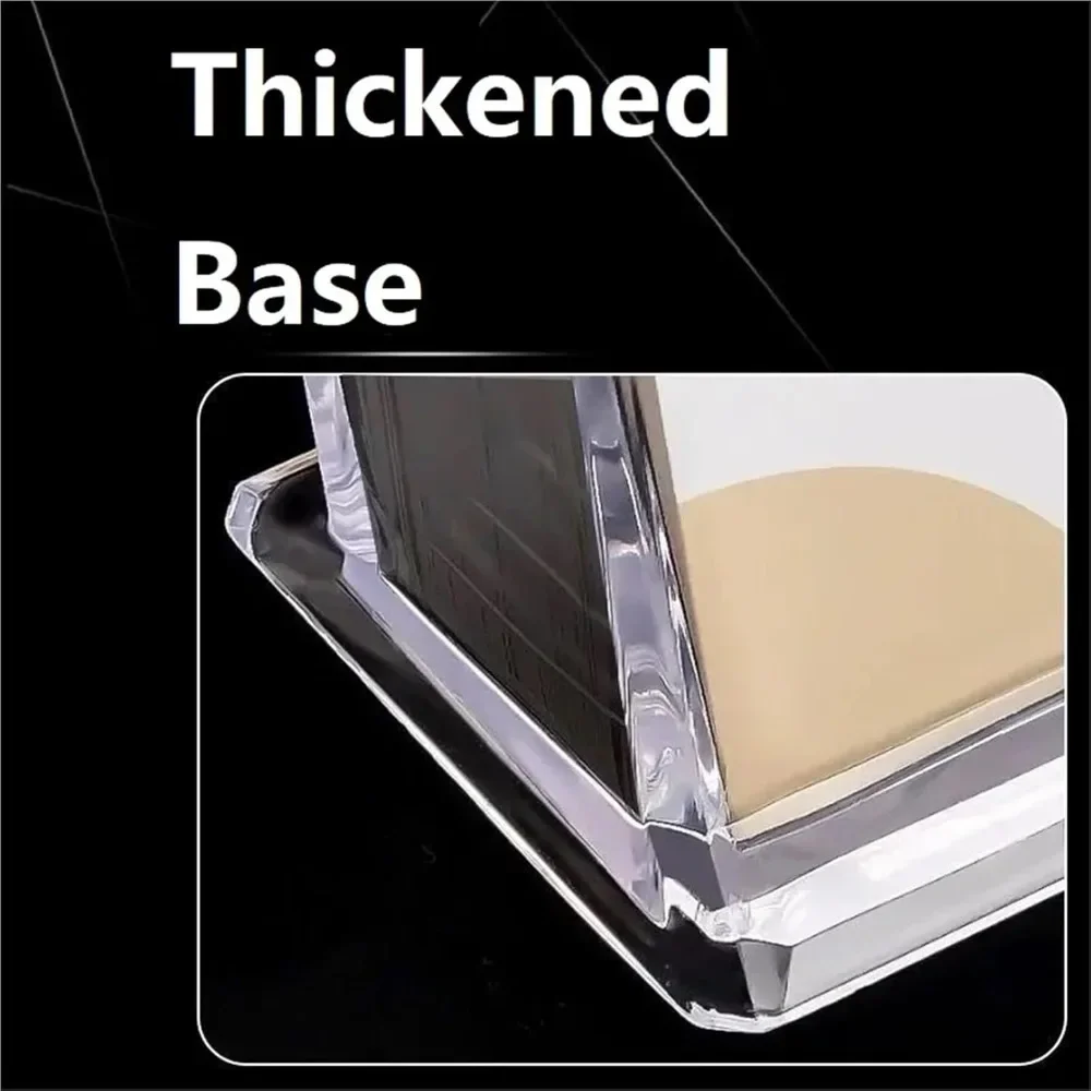 3Pcs Single Layer Transparent Acrylic Desktop Business Card Display Stand Box Office Business Card Holder Desk Shelf Storage Box