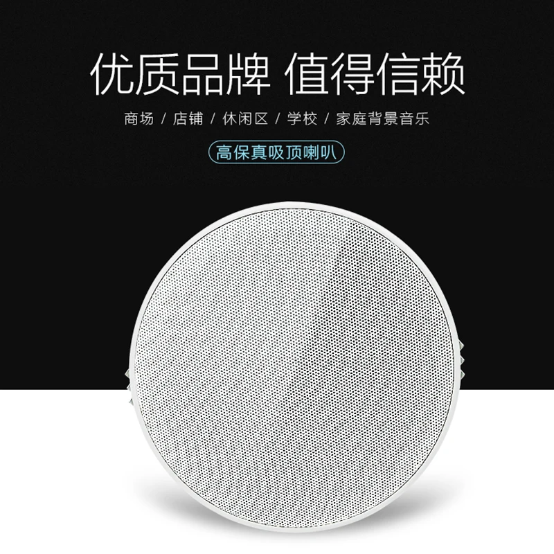 5 inch Passive Ceiling Speaker  Roof Speaker Stereo Sound Frameless Narrow Edge Shell Woofer Speaker