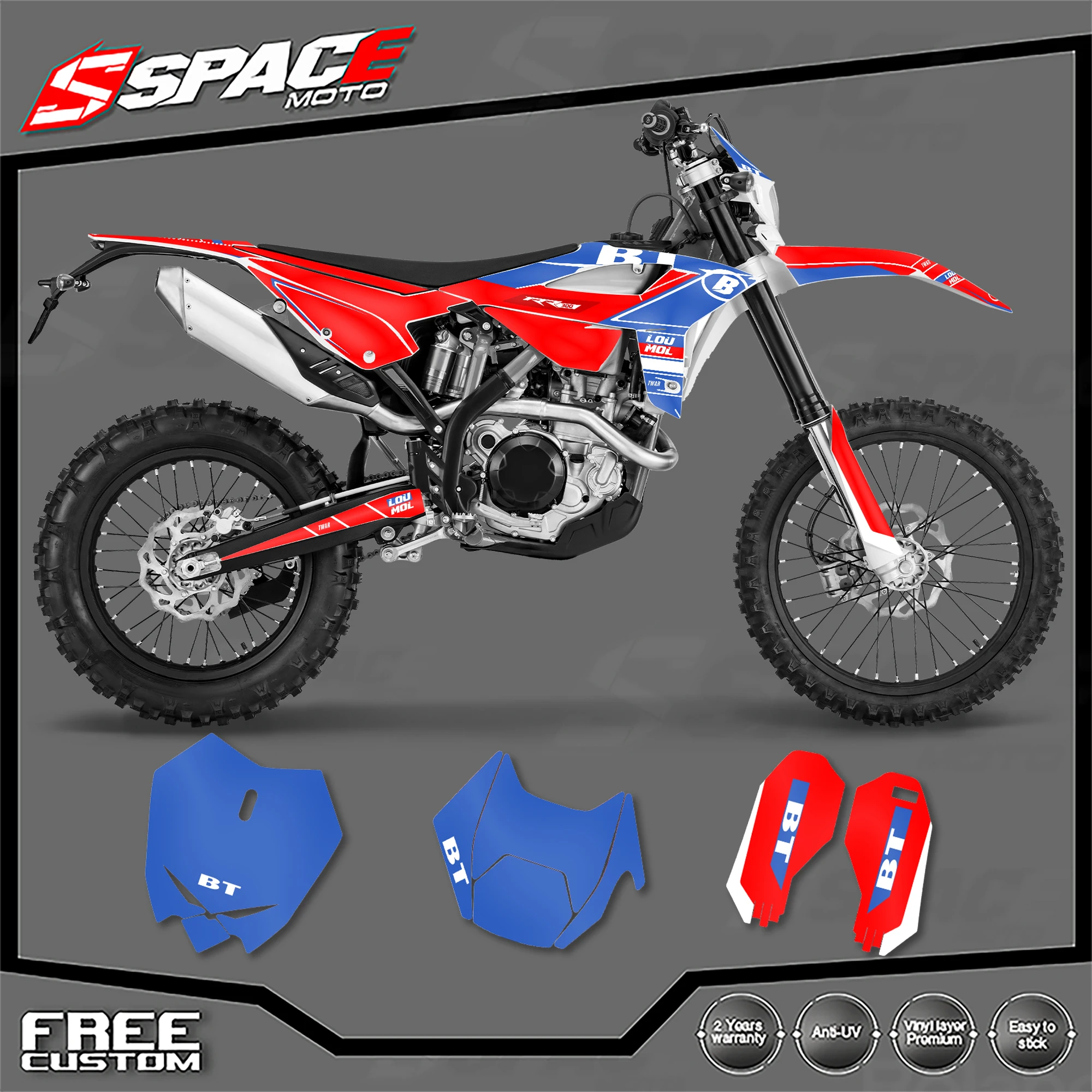 

Наклейки SPACE Custom Motorcycle Graphics Background Decal для Beta 250 300 RR 2020 2021 2022 20-22, комплекты эндуро-наклеек 09