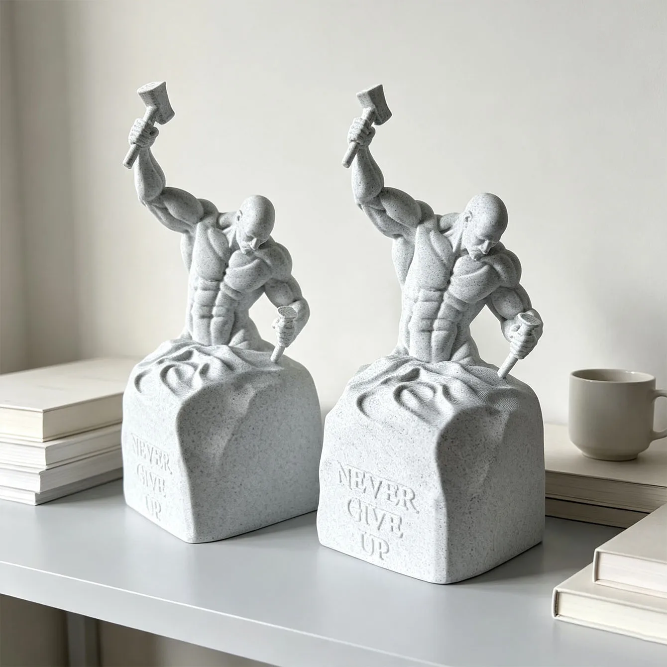 Modern Minimalist Self Sculpting Inspirational Character Sculpture Decoration 3D Printing TV Cabinet Foyer Decoration