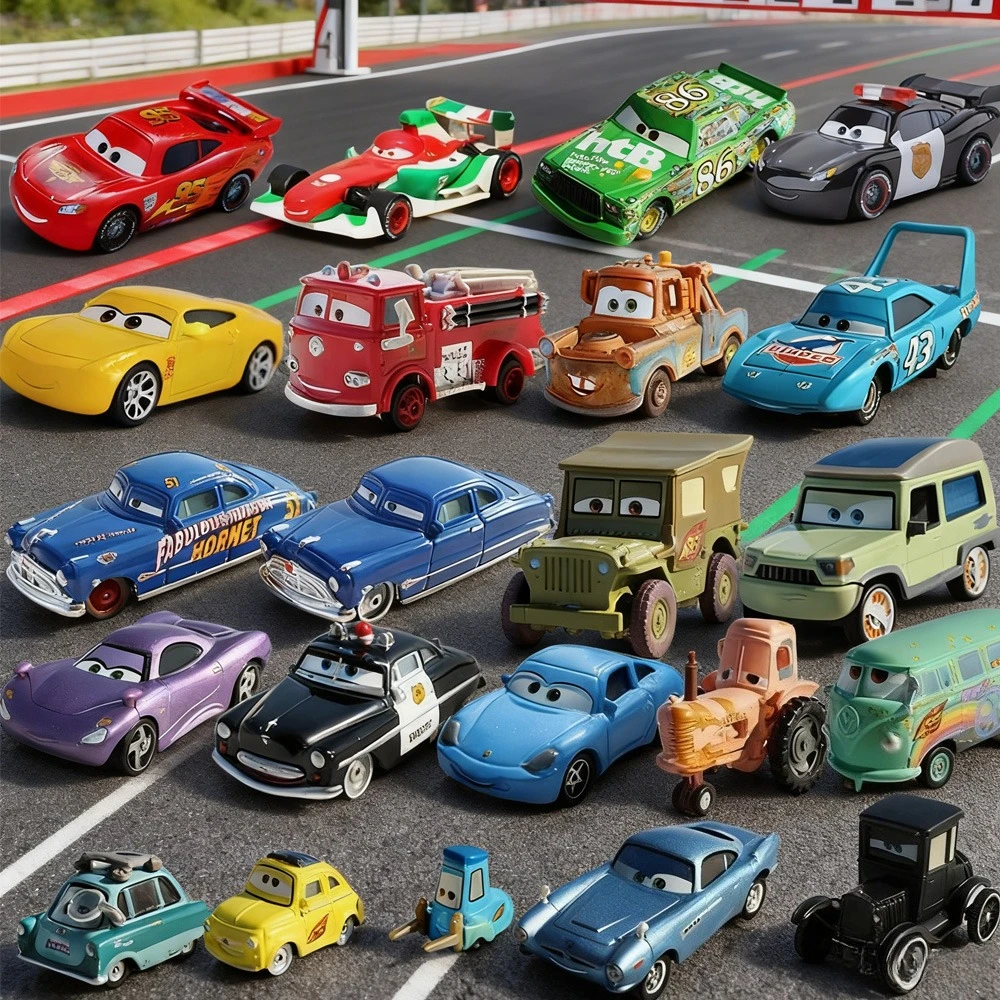 Voitures Disney Pixar voitures foudre McQueen Mater Jackson tempête le roi Mater 1:55 alliage métallique voiture jouet modèle jouets enfants cadeaux