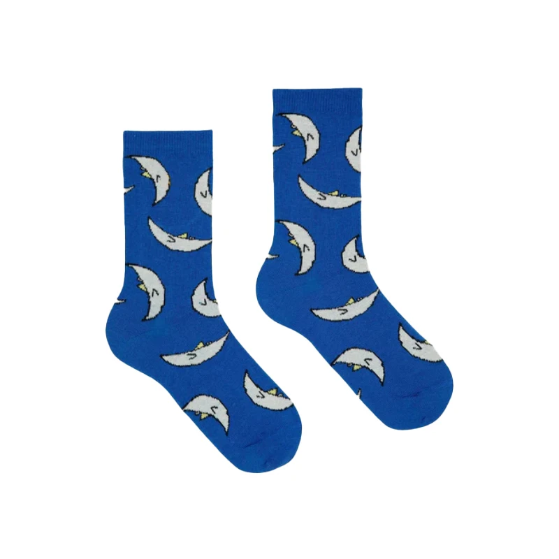 2024 New Autumn Winter Children\'s Socks Girls Printed Stockings Boys Blue Printed Socks Baby Warm Socks