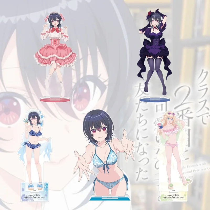 I Made Friends With The Second Prettiest Girl In My Class Anime Umi Asanagi Yū Amami Acrylic Figure Stand Keychain Gifts 15CM
