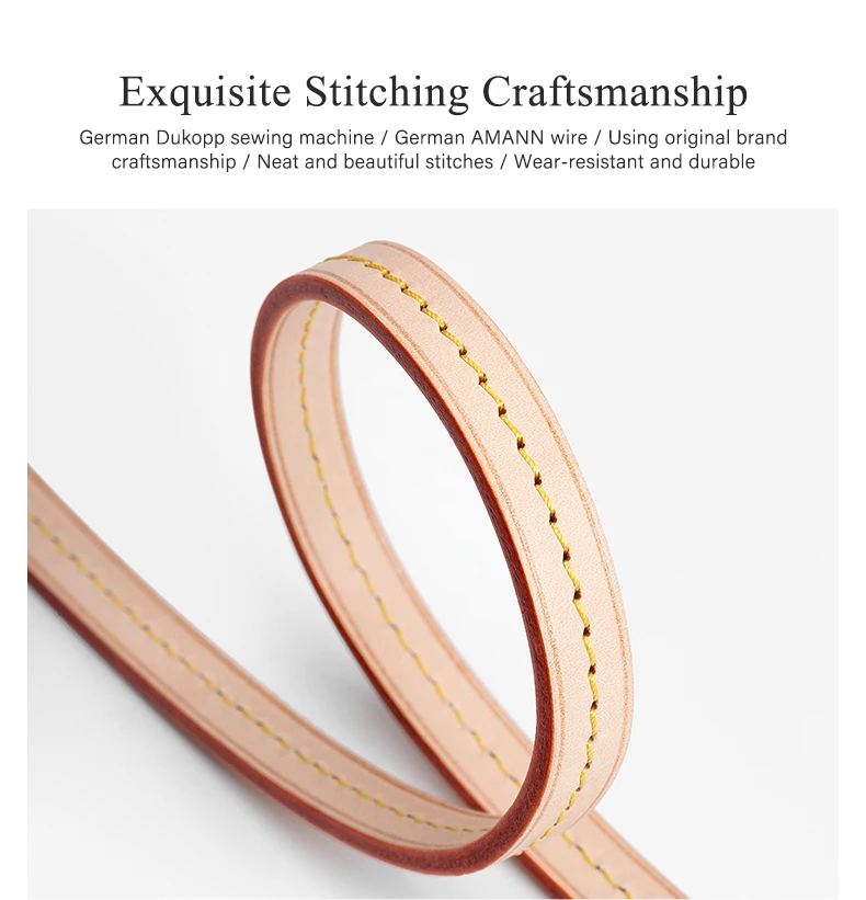 CRAZYSMITH Luxury Vegetable Tanned Leather Bag Strap For LV Pochette Underarm Crossbody Shoulder Straps Replacement Accessories