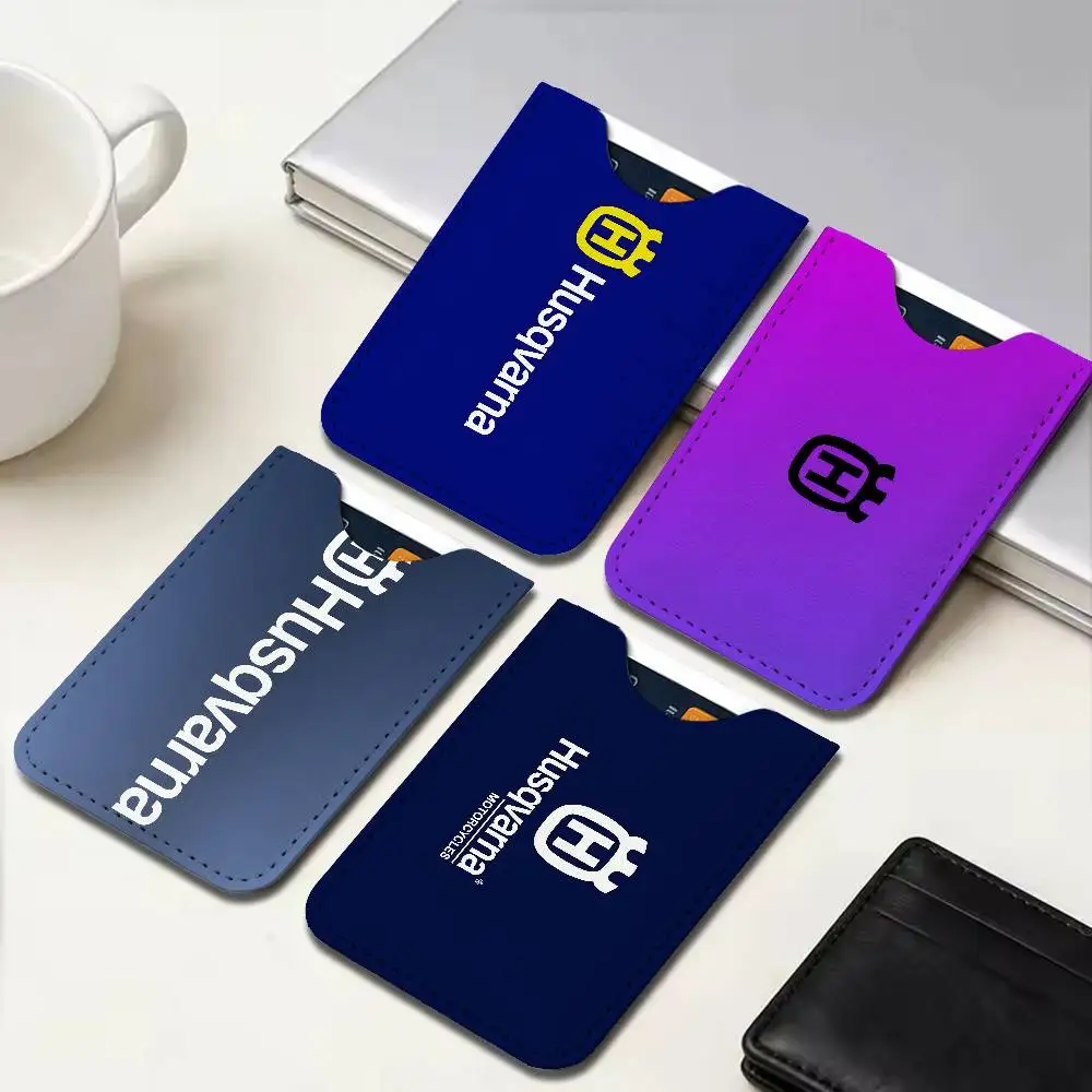 H-Husqvarna T-Tools Light Soft Leather Mini Card Holder, Ultra Slim Credit Card Wallet for Unisex Pocket Card Storage