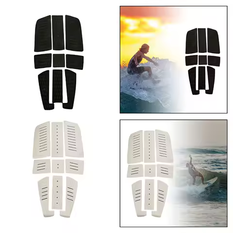 9Pcs Surfboard Traction Pad EVA Premium Anti Slip Deck Tail Pads for Grip Surf