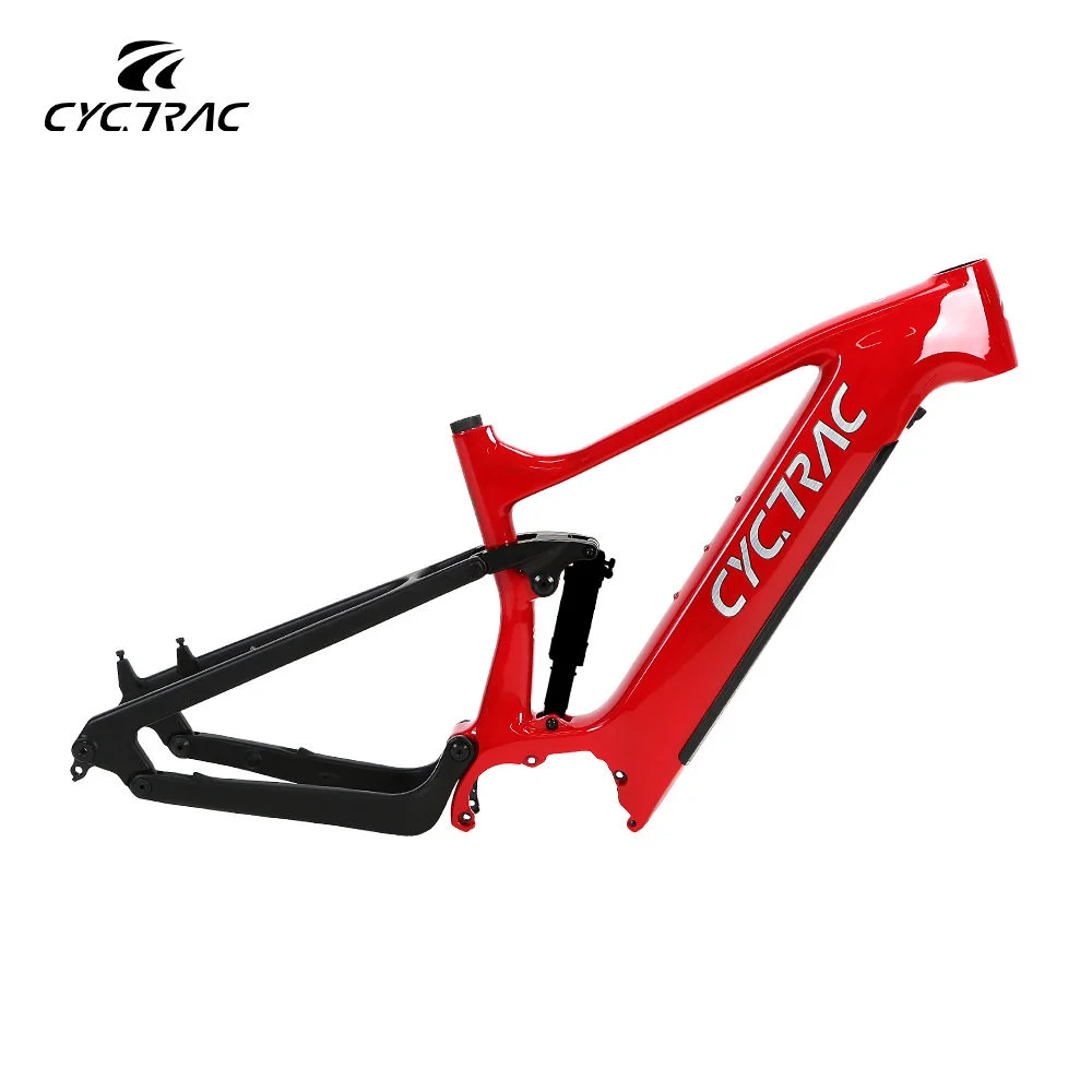 

[Bicycle Frame] CYCTRAC-EM10 Carbon Fiber Soft Tail Electric Assist Mountain Bike Frame with Mid-Mount Motor