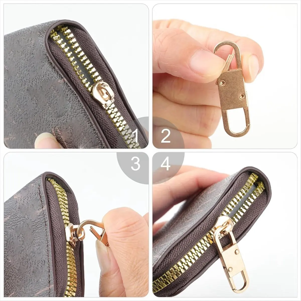 A20I Zipper Pull Replacement, 10 PCS Double Opening Zipper Clip Theft Deterrent, Detachable Metal Zipper Pulls Tab, 5 Colors
