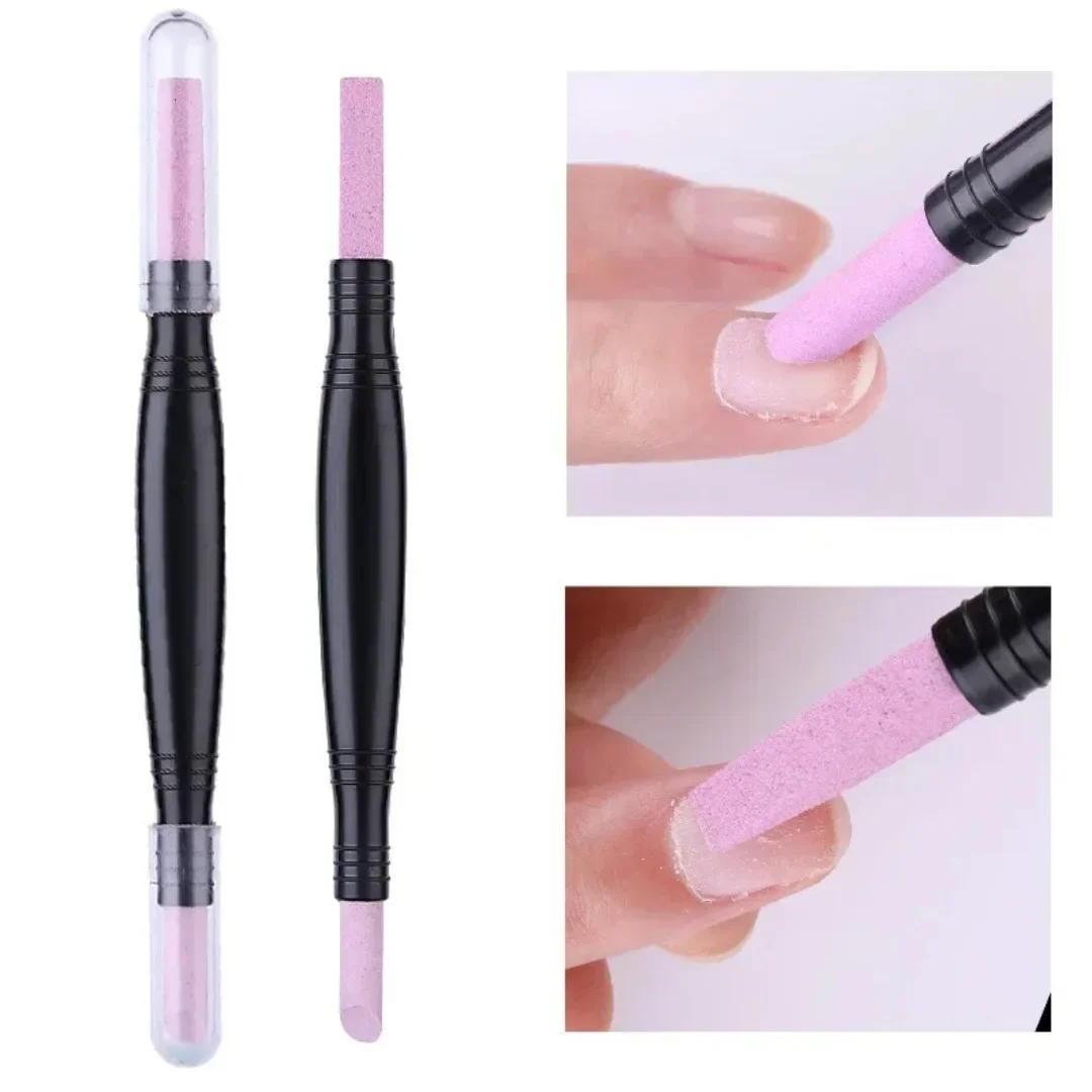 1/2/5pcs Nail File Cuticle Stone Pusher Nail Sanding Sticks Nail Art Grinding Pens Cuticle Remover Trimmer Buffer Manicure Tools