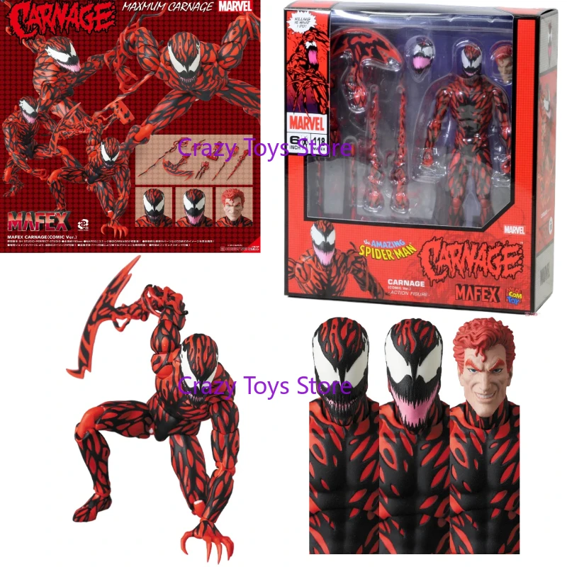 

В наличии 100% оригинальные игрушки Medicom Mafex No 118 Carnage Comic Ver Mafex 118, аниме, экшн-коллекционная фигурка, игрушка