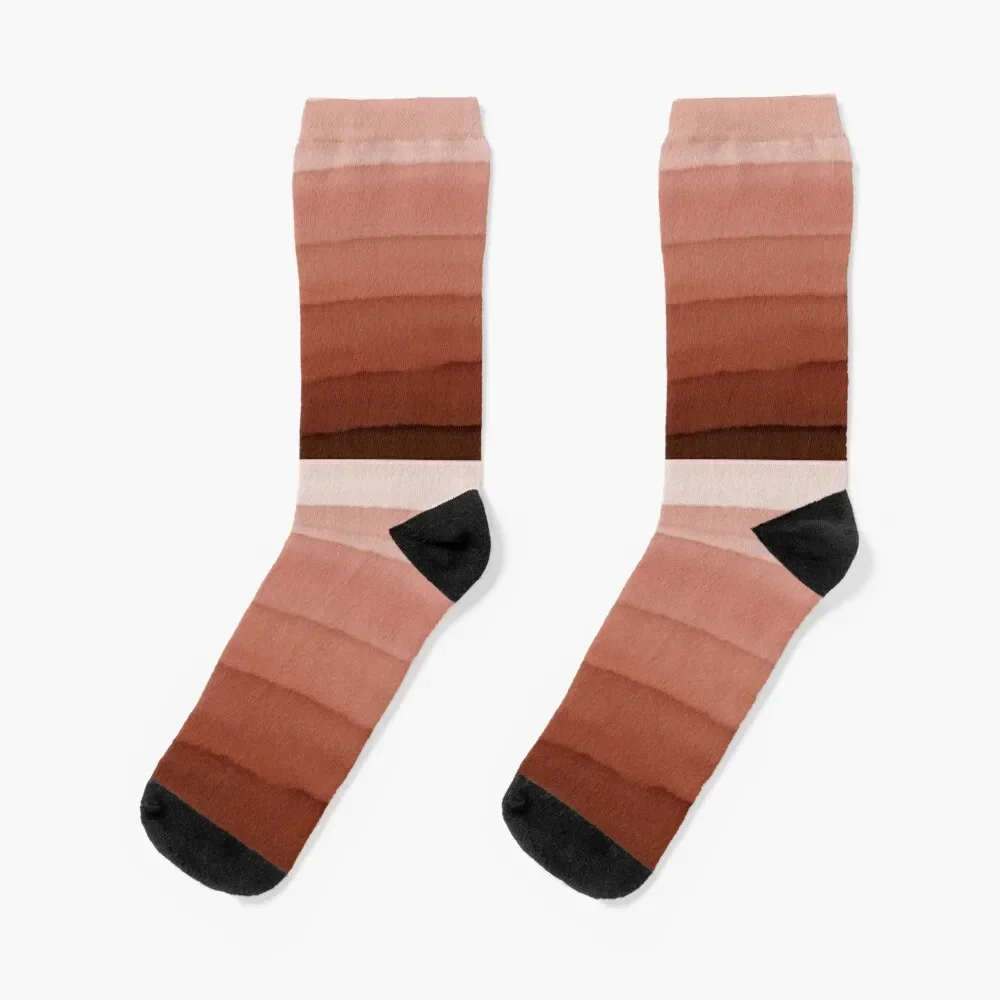

Color play sand rust brown Socks fashionable essential summer Socks Man Women's