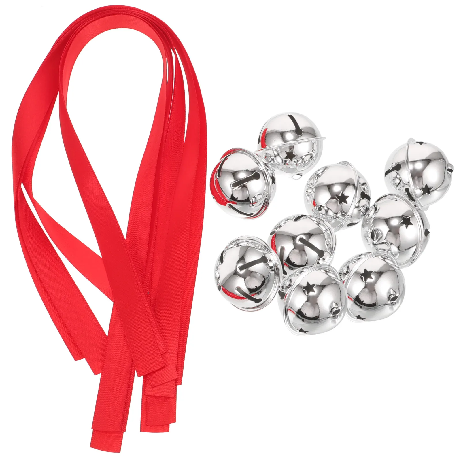

9 Pcs Xmas Tree nament 40mm Red Ribbon Hanging Decor Accessories Festive Christmas Party Decorations